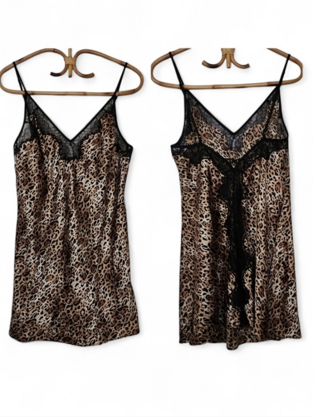 Victoria's Secret Leopard & Lace Chemise Slip Dress